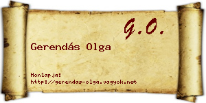 Gerendás Olga névjegykártya