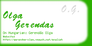 olga gerendas business card